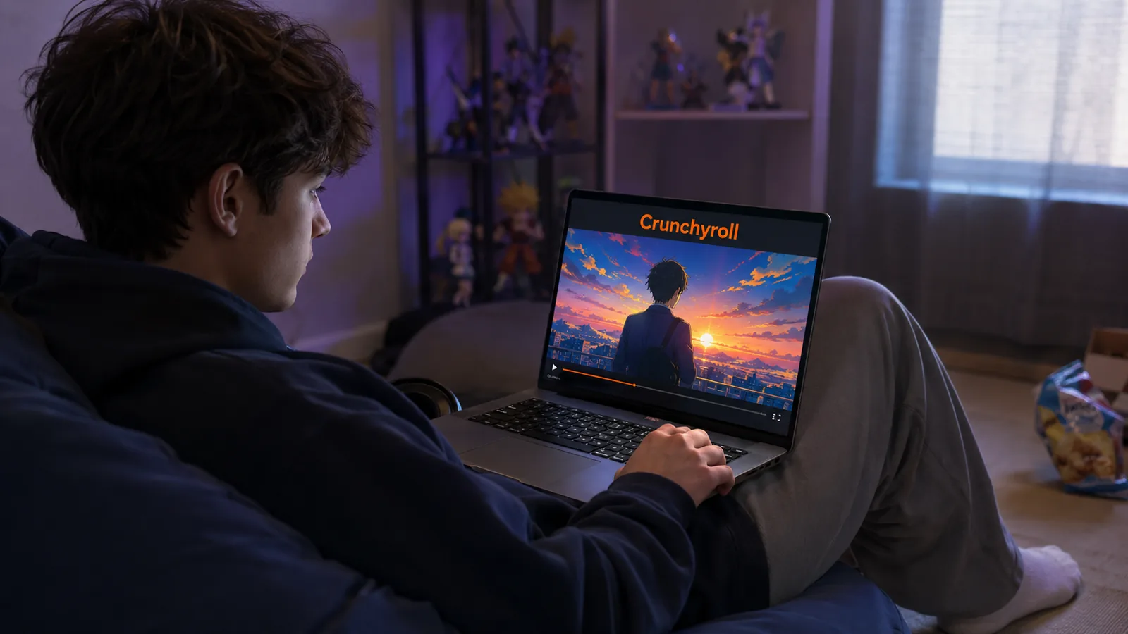 Crunchyroll Premium 이용 장면