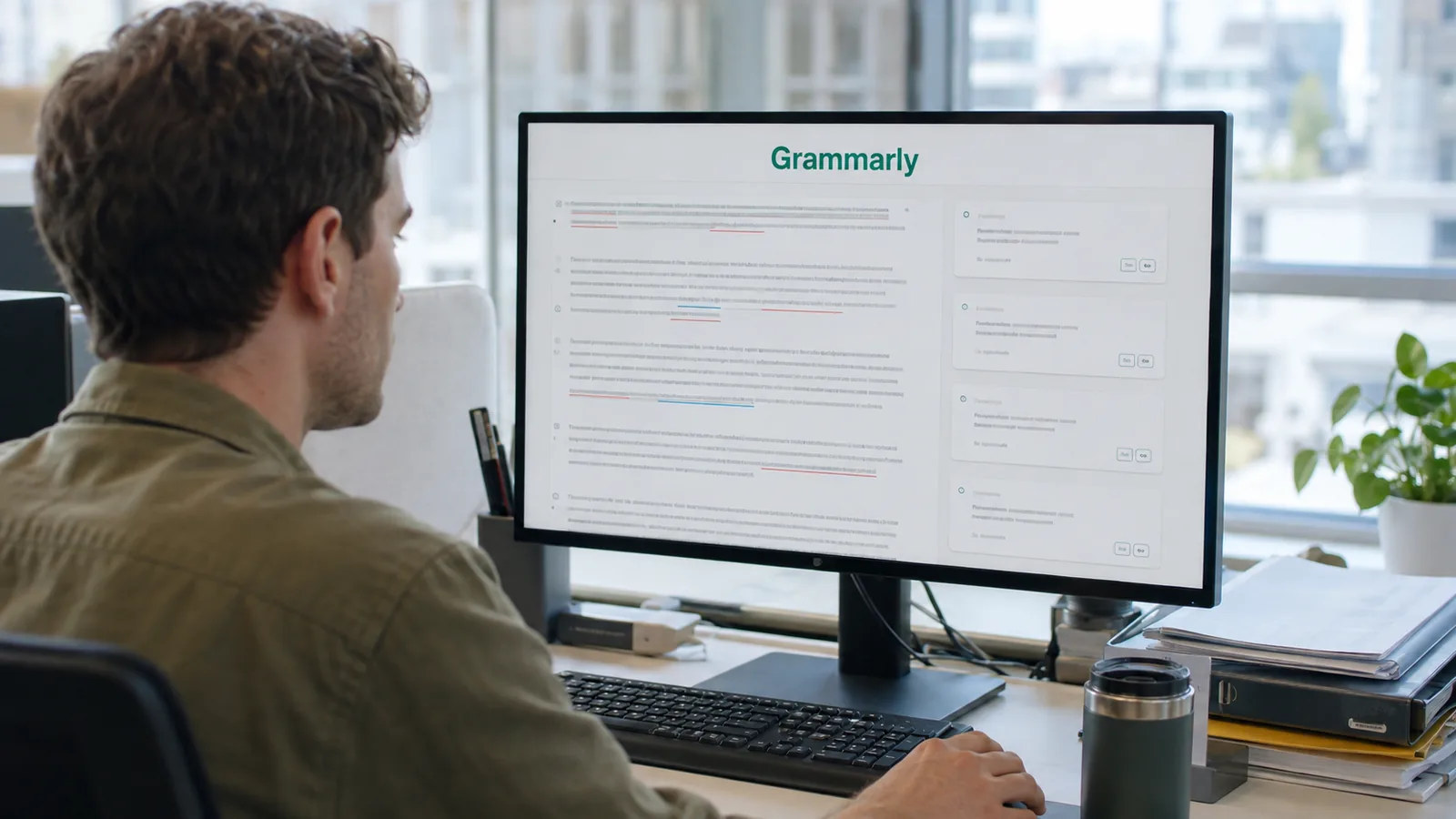 Grammarly Premium 이용 장면