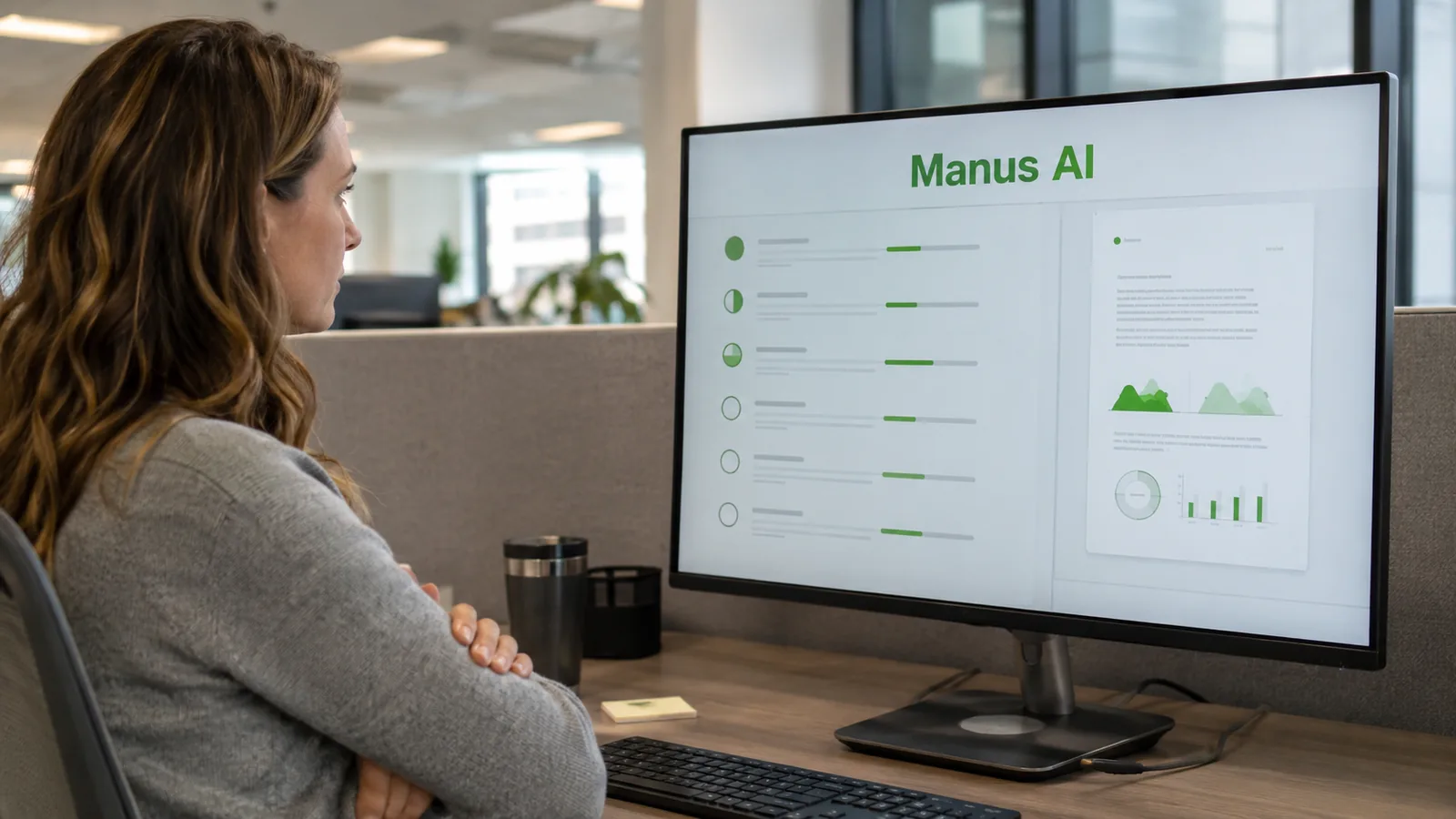 Manus AI 이용 장면