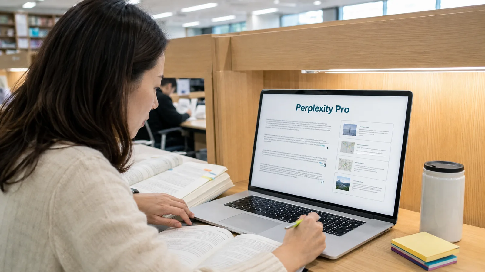 Perplexity Pro 이용 장면