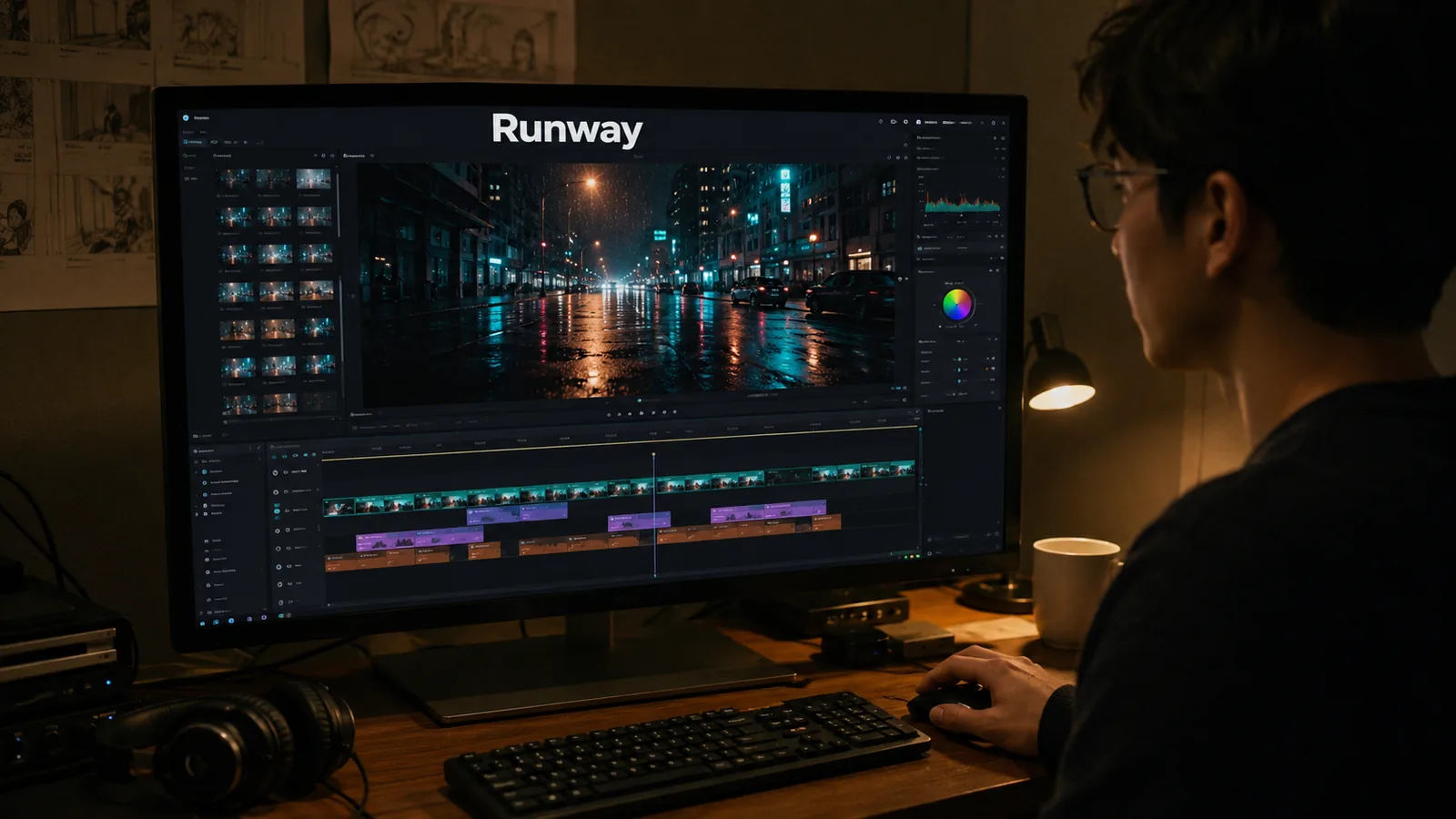 Runway 이용 장면