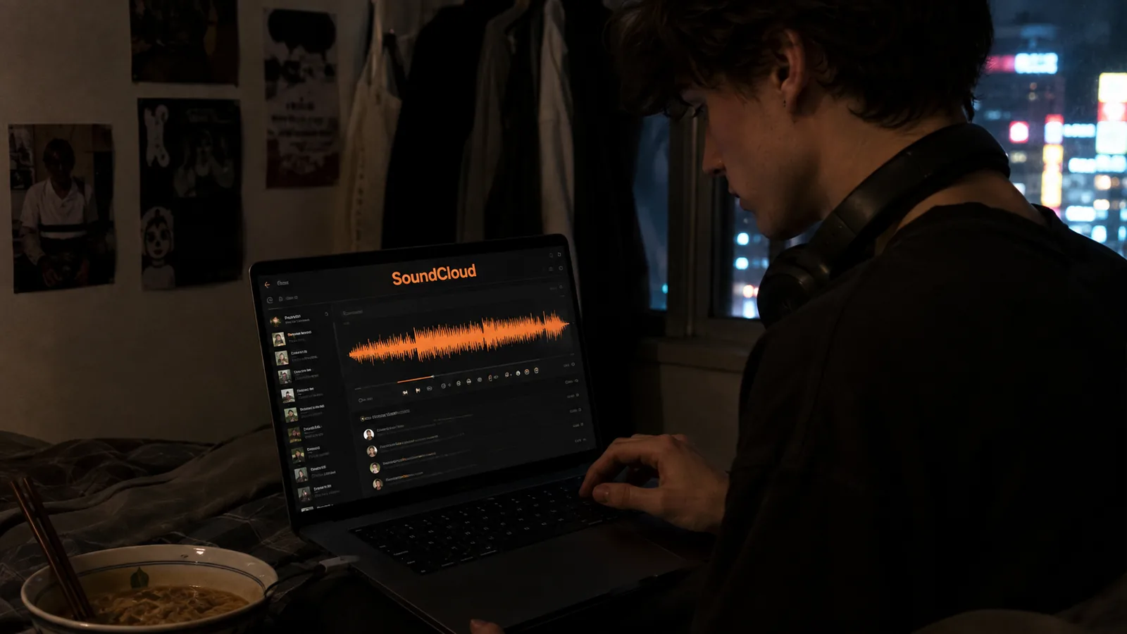 SoundCloud Go+ 이용 장면